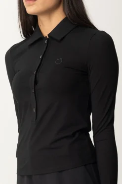 Pinko Polo a Maniche LungheNERO LIMOUSINE