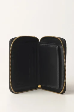 Pinko Portafoglio Quadrato Zip-aroun con Pattern LogoNERO-ANTIQUE GOLD