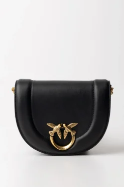 Pinko Round Love Bag MiniNERO-ANTIQUE GOLD