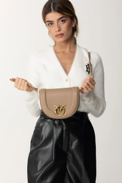 Pinko Round Love Bag MiniBISCOTTO ZENZERO-ANTIQUE GOLD