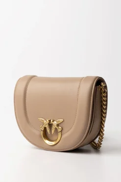 Pinko Round Love Bag MiniBISCOTTO ZENZERO-ANTIQUE GOLD