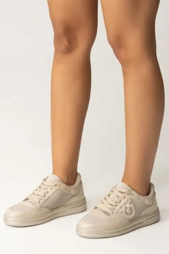 Pinko Sneakers con Logo Laminate In SuedePEACH