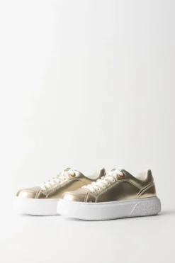 Pinko Sneakers Laminate con Platform LogatoPLATINO