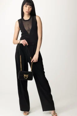 Pinko Top con Inserti In TulleNERO LIMOUSINE