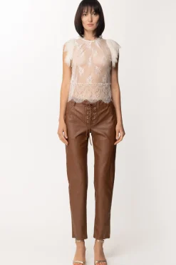 Pinko Top In Pizzo con FoderaBIANCO NEMBO