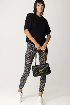 Pinko T-shirt Asimmetrica con ArricciatureNERO LIMOUSINE