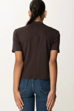 Pinko T-shirt Collo Alto con Ricamo LogoTESTA MORO