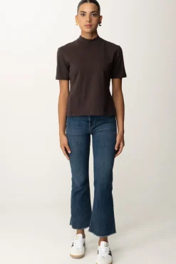 Pinko T-shirt Collo Alto con Ricamo LogoTESTA MORO