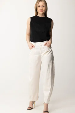 Pinko T-shirt con FrangeNERO LIMOUSINE