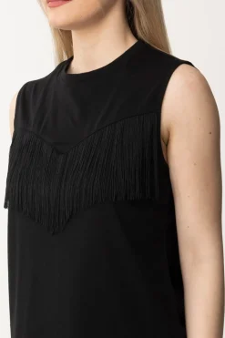 Pinko T-shirt con FrangeNERO LIMOUSINE