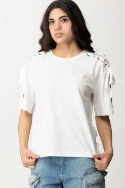 Pinko T-shirt con Lacci LateraliBIANCO BRILL.