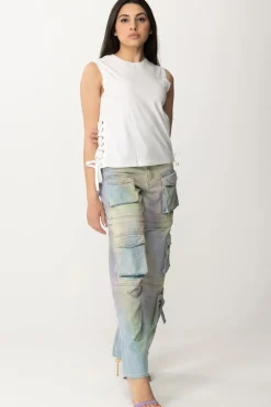 Pinko T-shirt con LacciBIANCO BRILL.