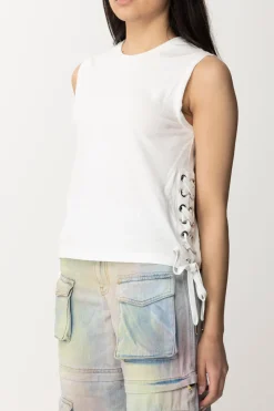 Pinko T-shirt con LacciBIANCO BRILL.