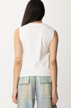 Pinko T-shirt con LacciBIANCO BRILL.