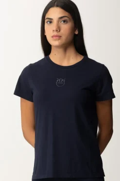 Pinko T-shirt con Ricamo Love BirdsBLU-ECLISSI TOTALE