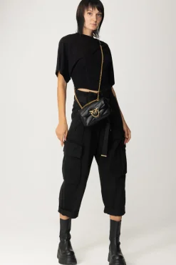 Pinko T-shirt Corta con Maniche AmpieNERO LIMOUSINE