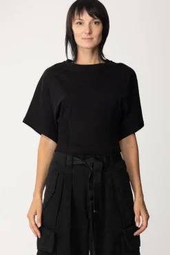 Pinko T-shirt Corta con Maniche AmpieNERO LIMOUSINE