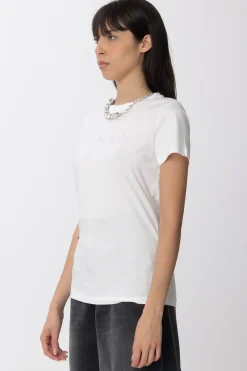 Pinko T-shirt Marcelle con GioielloBIANCO-BIANCANEVE