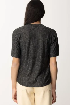 Pinko T-shirt Over In LinoNERO LIMOUSINE