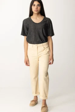 Pinko T-shirt Over In LinoNERO LIMOUSINE