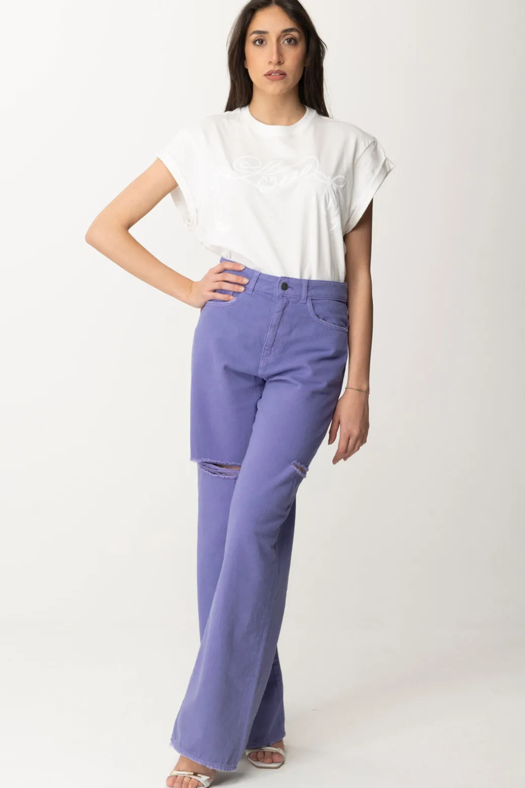 Pinko T-shirt Stampa Love TelestoBIANCO-BIANCANEVE