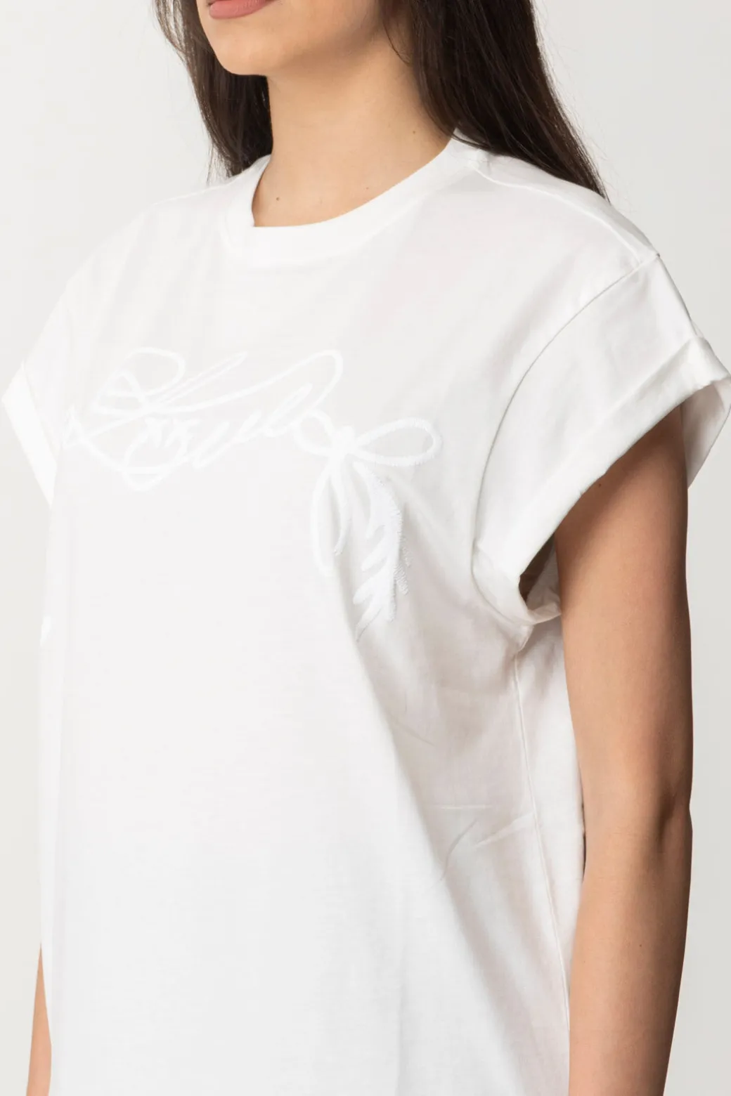 Pinko T-shirt Stampa Love TelestoBIANCO-BIANCANEVE