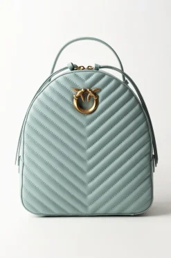 Pinko Zaino Love Click Trapuntato ChevronBRUMA GRIGIO-ANTIQUE GOLD