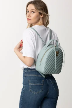 Pinko Zaino Love Click Trapuntato ChevronBRUMA GRIGIO-ANTIQUE GOLD