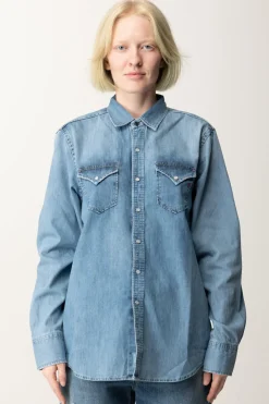 Replay Camicia In Jeans Regular FitLIGHT BLUE