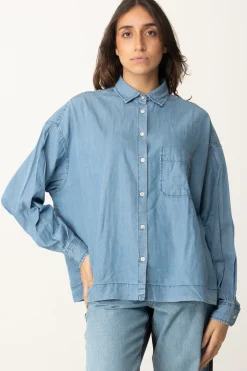 Replay Camicia Over In JeansLIGHT BLUE