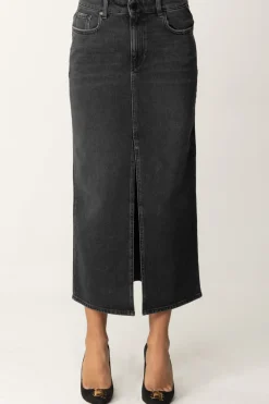 Replay Gonna Midi In Jeans con Spacco FrontaleBLACK