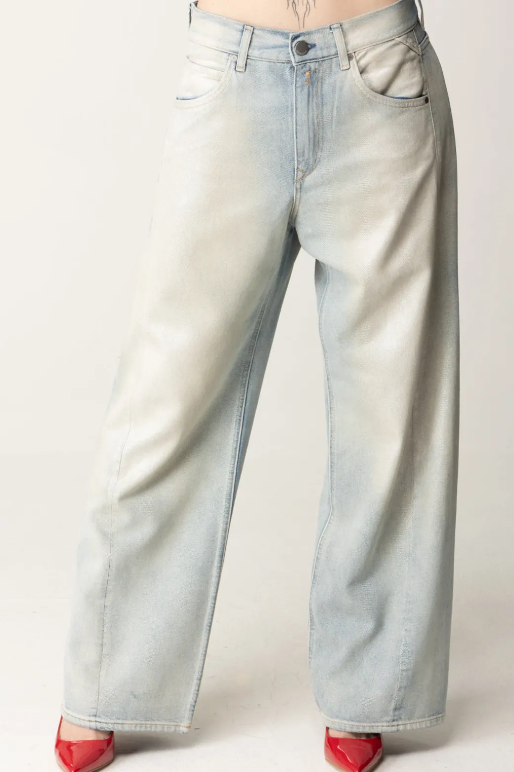 Replay Jeans Baggy a Vita BassaSUPER LIGHT BLUE