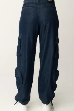 Replay Pantaloni Cargo In JeansDARK BLUE