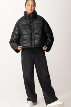 Replay Piumino Crop ImbottitoBLACK