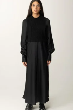 Semicouture Abito Mirian con GiletNERO