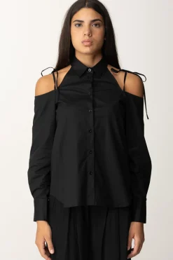 Semicouture Camicia Stella con Cut-outNERO