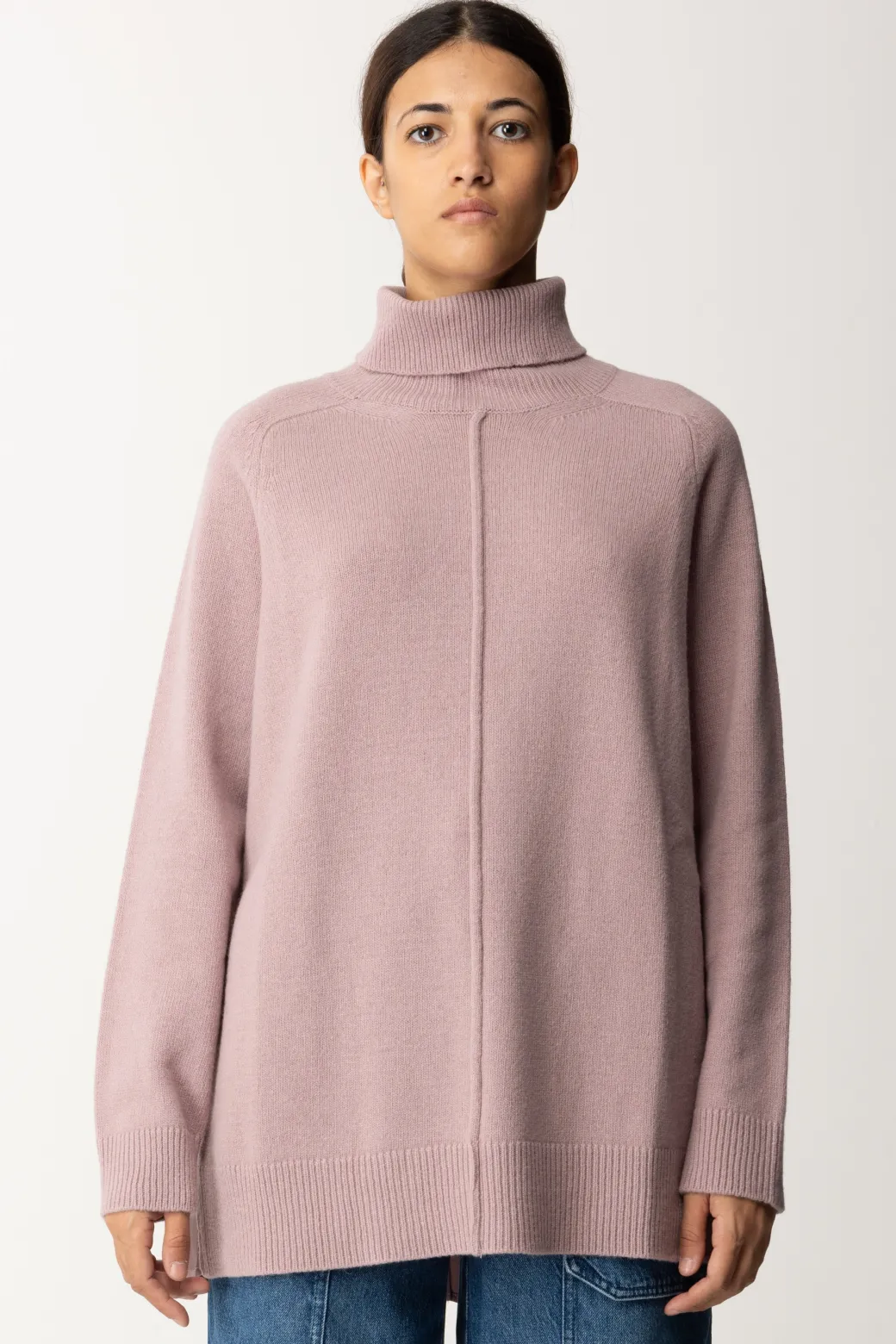 Semicouture Dolcevita In Lana con Spacco Sul RetroBERRY