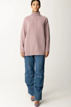 Semicouture Dolcevita In Lana con Spacco Sul RetroBERRY