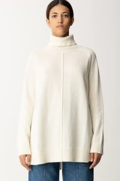 Semicouture Dolcevita In Lana con Spacco Sul RetroMERINGA