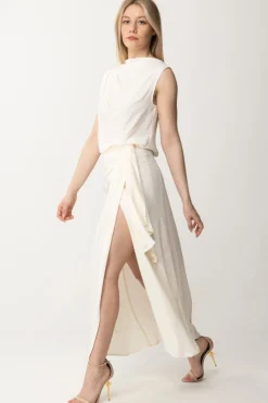 Semicouture Gonna Lunga a Portafoglio TulliaIVORY