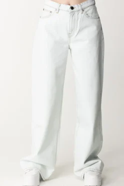 Semicouture Jeans a Gamba LargaBLEACH WHITE