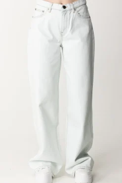 Semicouture Jeans a Gamba LargaBLEACH WHITE