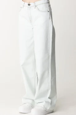 Semicouture Jeans a Gamba LargaBLEACH WHITE