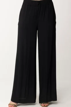 Semicouture Pantaloni Palazzo Fluidi AthenaNERO