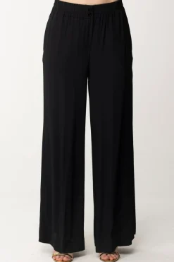 Semicouture Pantaloni Palazzo Fluidi AthenaNERO