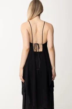 Semicouture Top Allacciato Sul Retro ElaineNERO