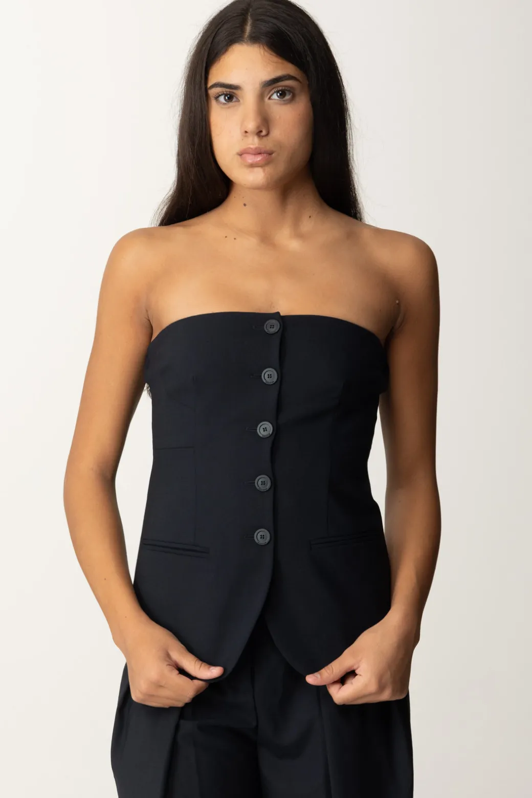 Semicouture Top In Stile Gilet ReaUNIVERSO