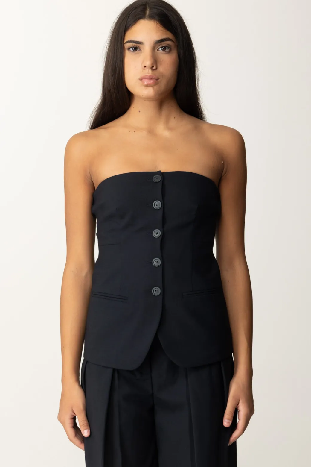 Semicouture Top In Stile Gilet ReaUNIVERSO