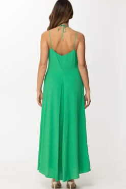 Simona Corsellini Abito Lungo con Accessorio Nodo OroBRIGHT GREEN