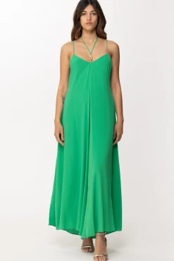 Simona Corsellini Abito Lungo con Accessorio Nodo OroBRIGHT GREEN